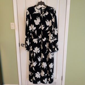 Black and White Floral Dress